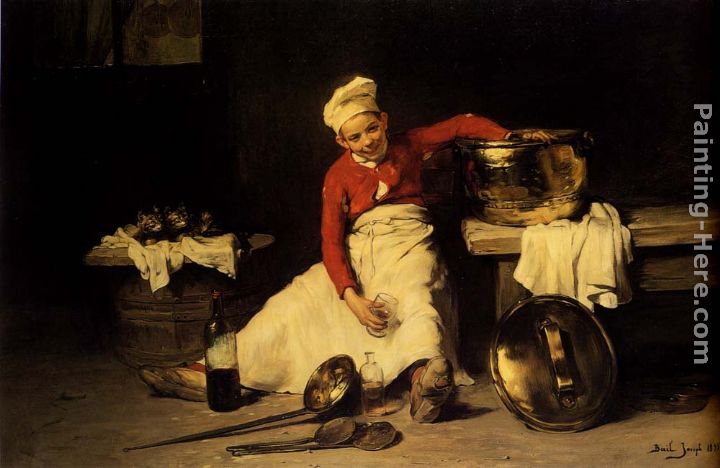 Kitchen-Boy painting - Claude Joseph Bail Kitchen-Boy art painting